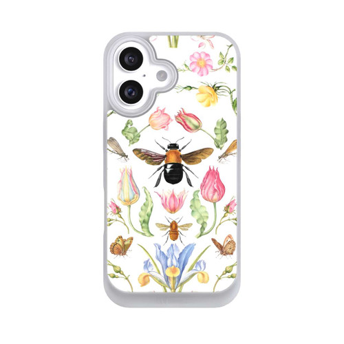 Apple iPhone 16 NIVOpure Wildblumen mit Biene weiß