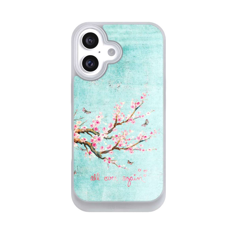 iPhone 16 NIVOpure Kirschblütenbaummuster Blau