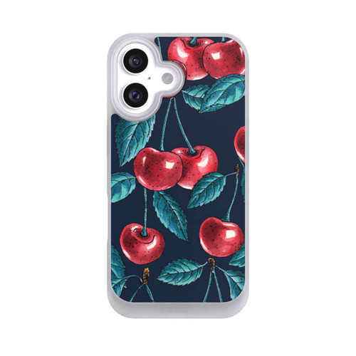 Apple iPhone 16 NIVOpure Kirschen Dunkles Muster