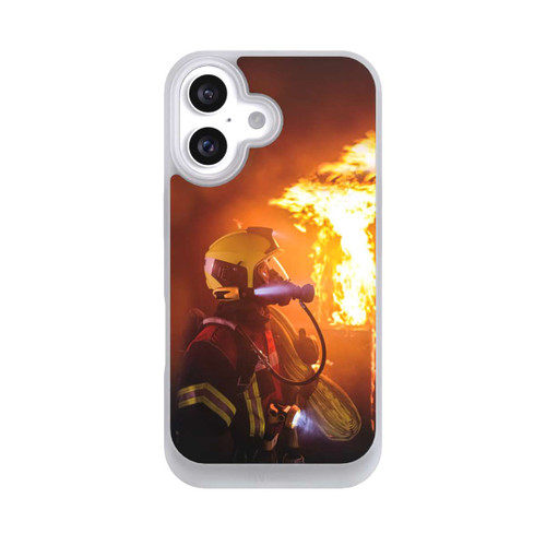 Apple iPhone 16 NIVOpure Feuerwehrmann vor Explosion