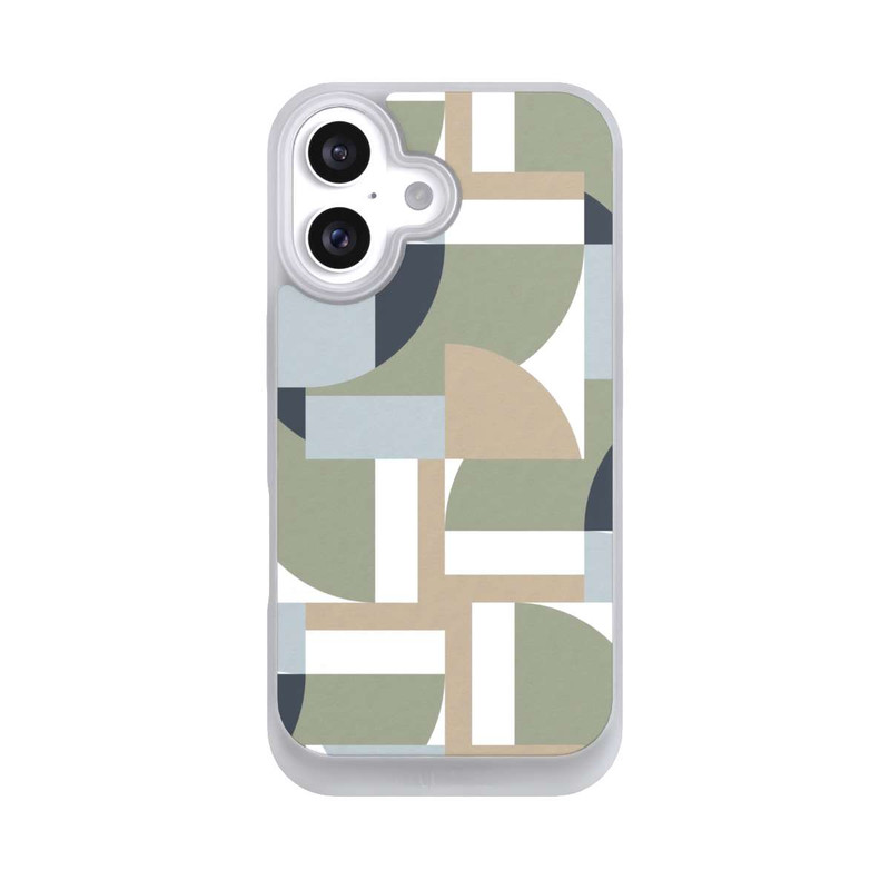 iPhone 16 NIVOpure Futuristische Bauhaus Polygone Beige