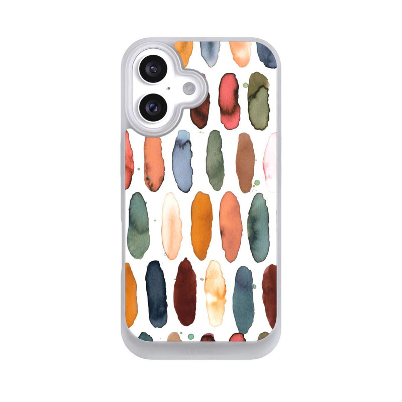 iPhone 16 NIVOpure Aquarellstriche aus mineralischem Terrakotta