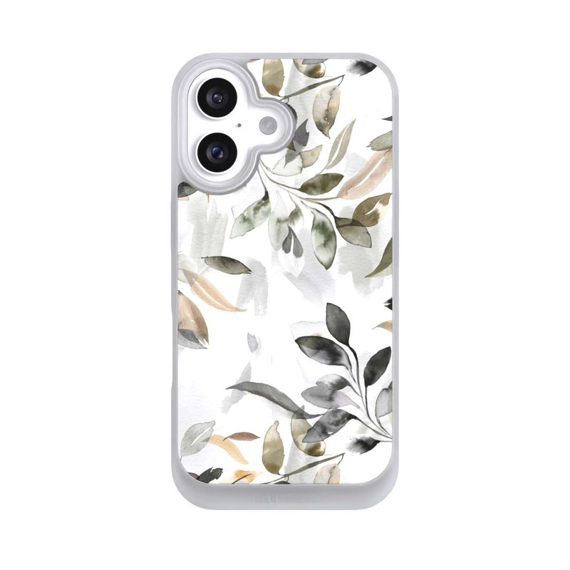 iPhone 16 NIVOpure Aquarellblätter neutral