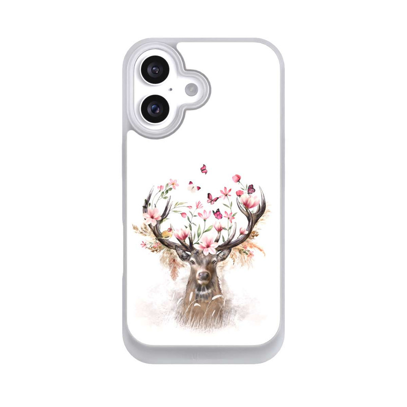 iPhone 16 NIVOpure Hirsch Blumen Geweih
