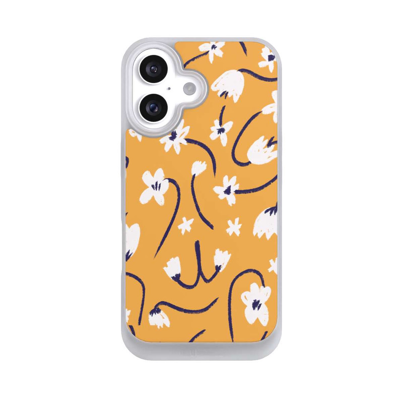 iPhone 16 NIVOpure Kleine Blumen Muster Gelb
