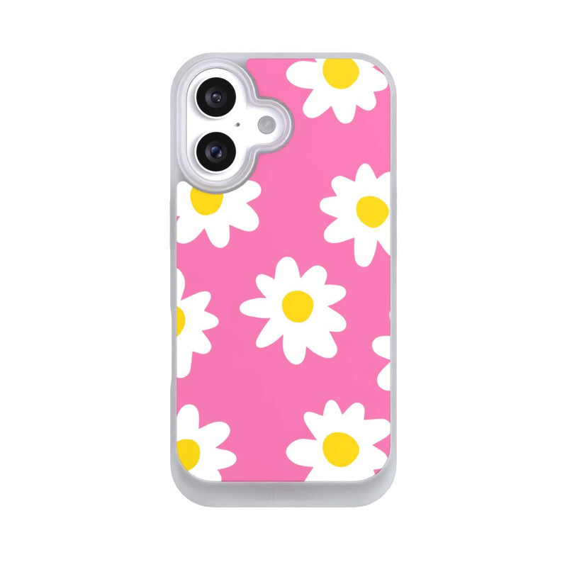 iPhone 16 NIVOpure Gänseblümchenmuster rosa
