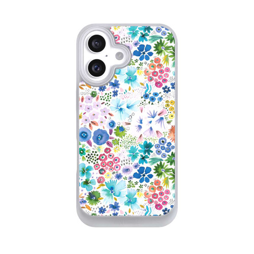 Apple iPhone 16 NIVOpure Kunstvolle kleine Frühlingsblumen blau