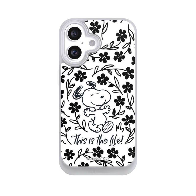iPhone 16 NIVOpure Snoopy schwarz und weiß This Is The Life