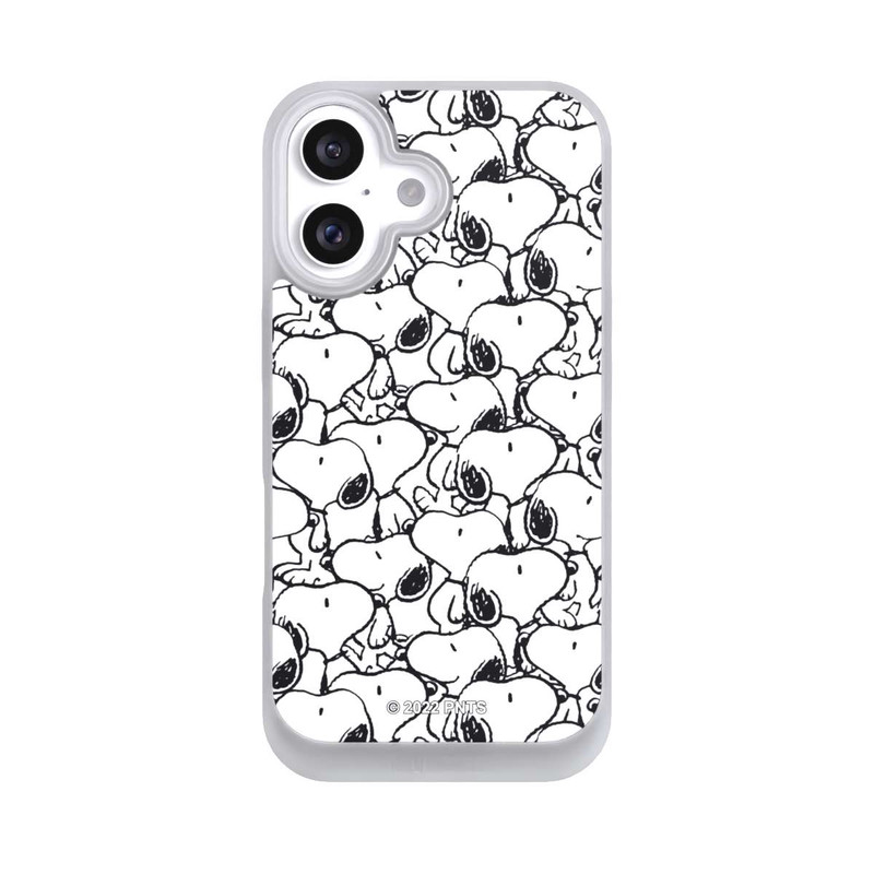 iPhone 16 NIVOpure Snoopy Muster Schwarz und Weiß