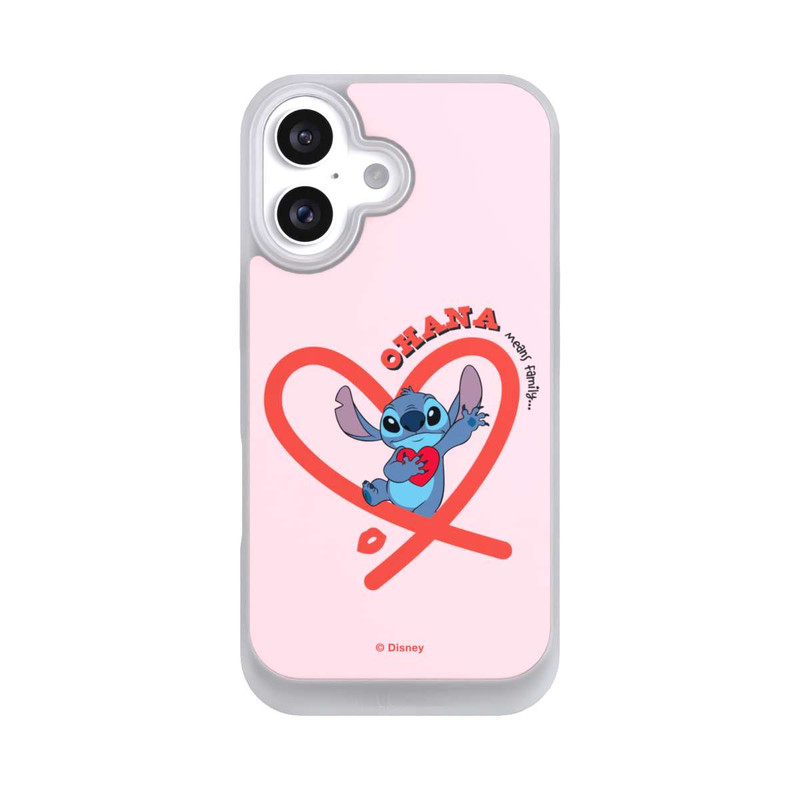 iPhone 16 NIVOpure Stitch Ohana Cœur rose