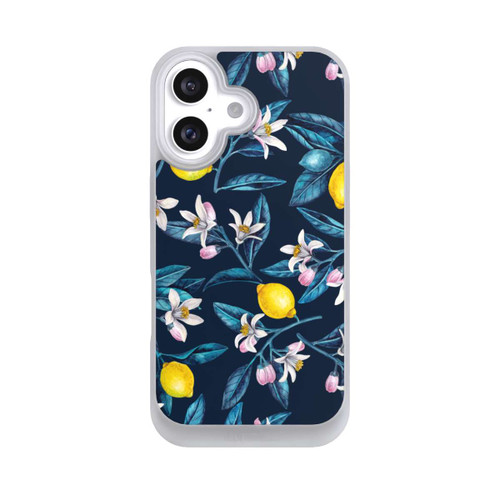 Apple iPhone 16 NIVOpure Zitronen und Blüten dunkel