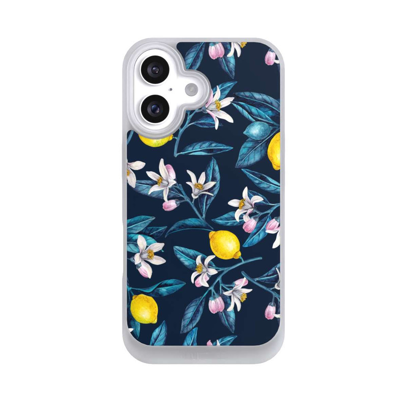 iPhone 16 NIVOpure Zitronen und Blüten dunkel