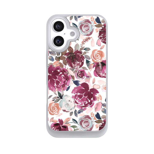 Apple iPhone 16 NIVOpure Herbstpfingstrosen und Rosen in Rosa