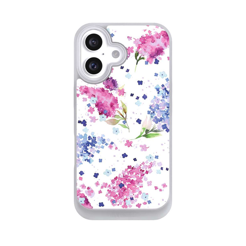 iPhone 16 NIVOpure Hortensien Lila und Rosa Blumen