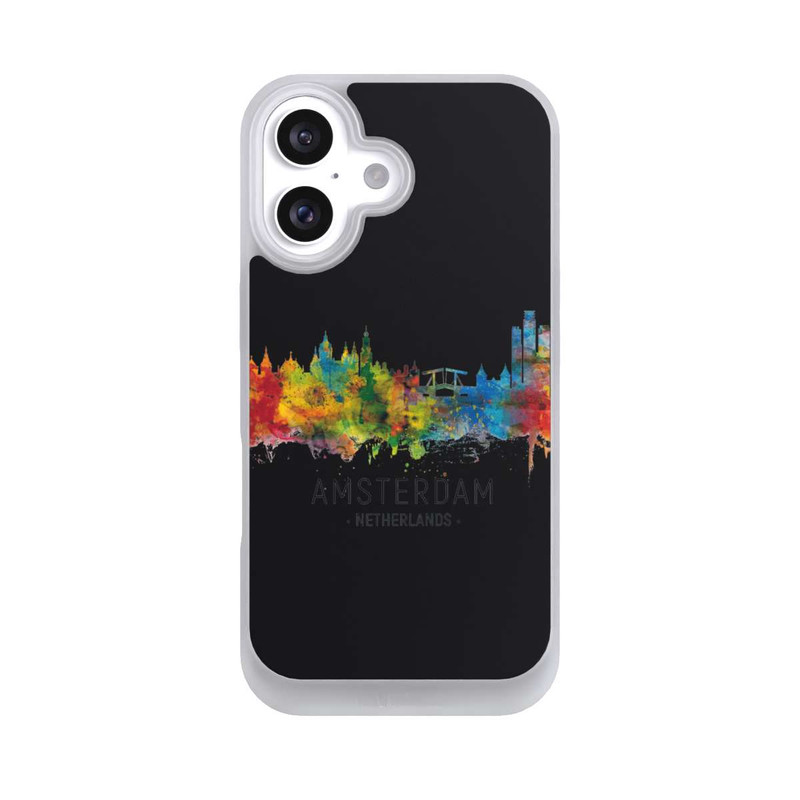 iPhone 16 NIVOpure Amsterdam Niederlande Skyline Schwarz