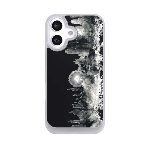 Apple iPhone 16 NIVOpure London Skyline BW Schwarz
