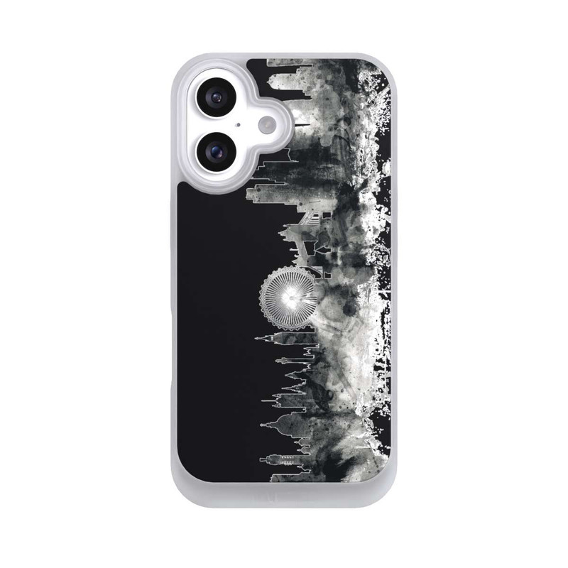 iPhone 16 NIVOpure London Skyline BW Schwarz