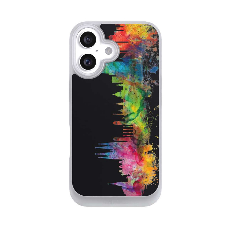 iPhone 16 NIVOpure Barcelona Spanien Skyline Schwarz