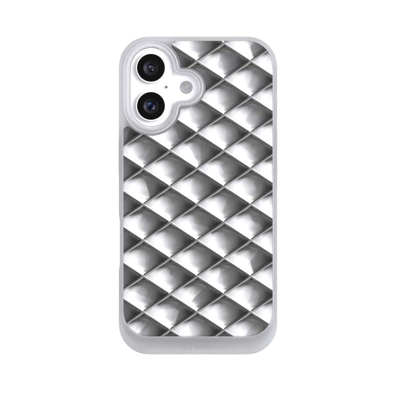 iPhone 16 NIVOpure Glamour Silver Squares