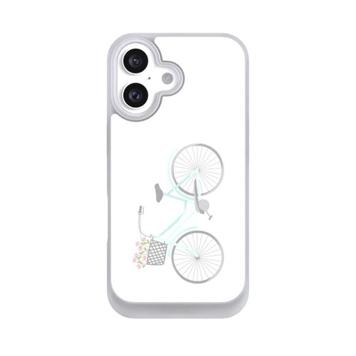 Apple iPhone 16 NIVOpure Retro Fahrrad weißer Hintergrund 