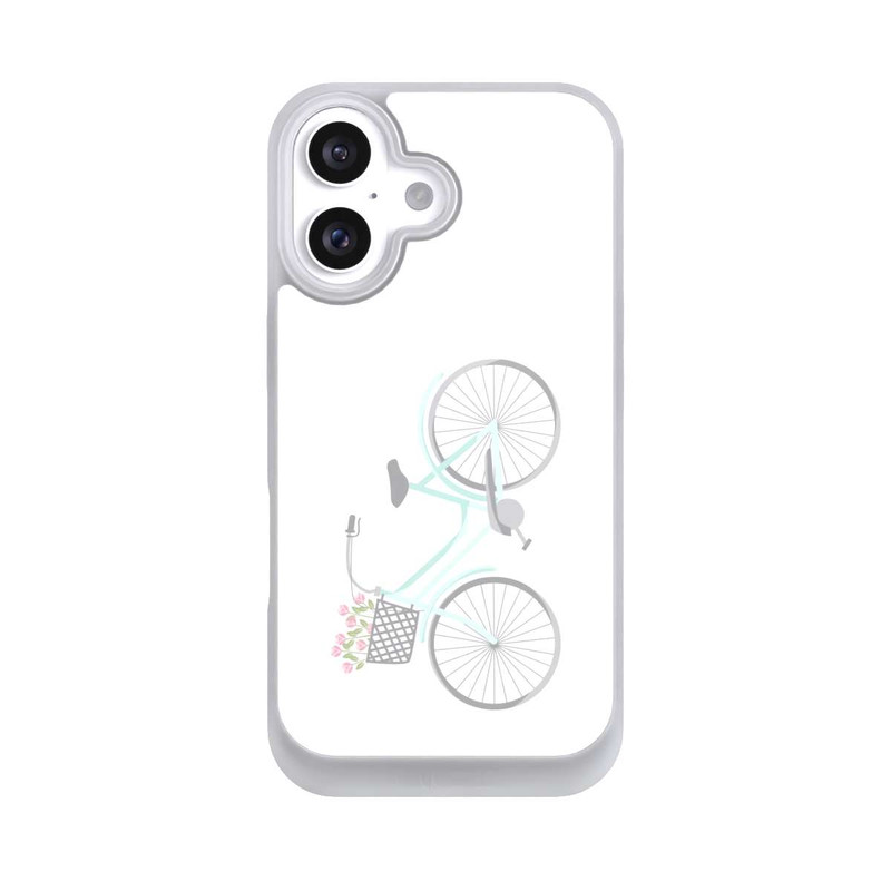 iPhone 16 NIVOpure Retro Fahrrad weißer Hintergrund 