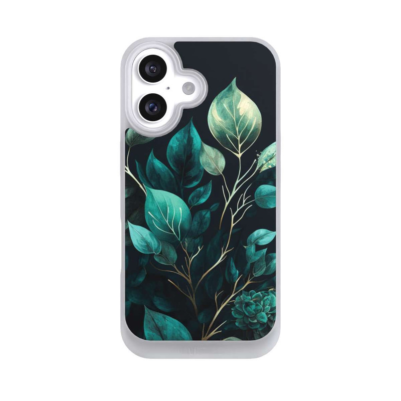 iPhone 16 NIVOpure Eukalyptus dunkler Hintergrund