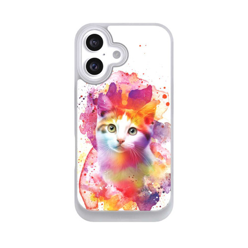 Apple iPhone 16 NIVOpure Happy Kitty Weiß