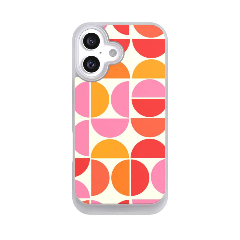 iPhone 16 NIVOpure Retro Trend Muster Orange