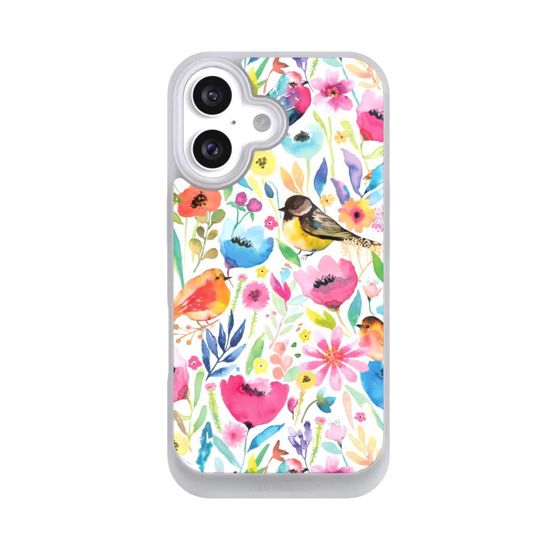 iPhone 16 NIVOpure Wunderliche Vögel und Blumen