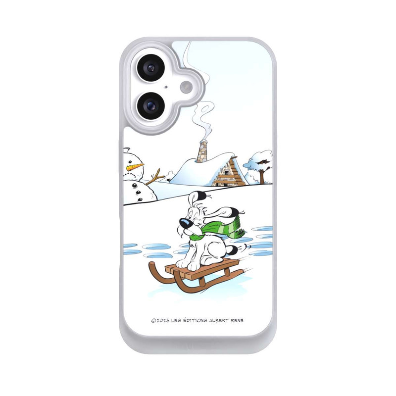 iPhone 16 NIVOpure Idefix fährt Schlitten