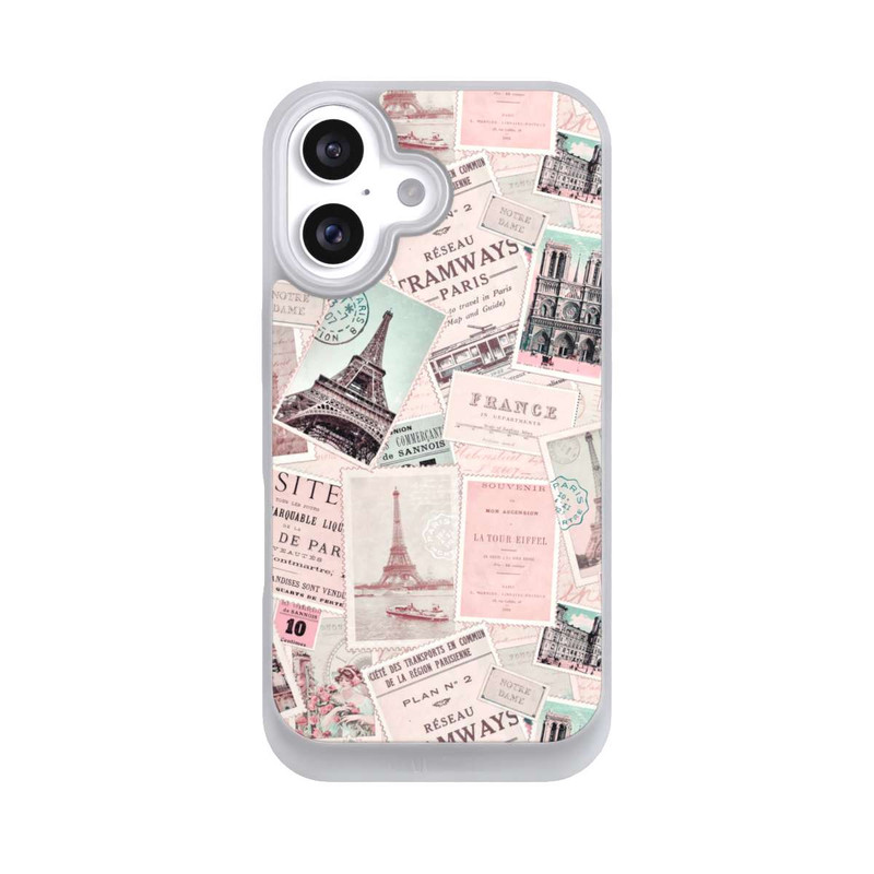 iPhone 16 NIVOpure Vintage Paris Postcards Pattern