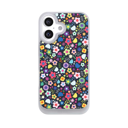 Apple iPhone 16 NIVOpure Psychedelic Flowers Multi Black
