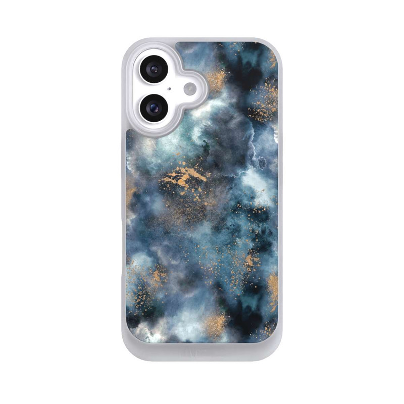 iPhone 16 NIVOpure Smoky Marble Watercolor Navy