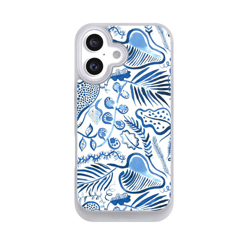 iPhone 16 NIVOpure Tropical Forest Leaves Blue