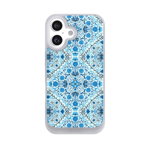 Apple iPhone 16 NIVOpure Blue Floral Tiles