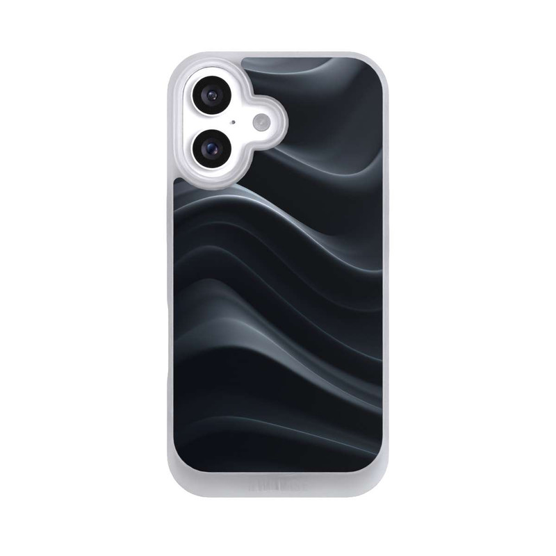 iPhone 16 NIVOpure Black Waves Texture