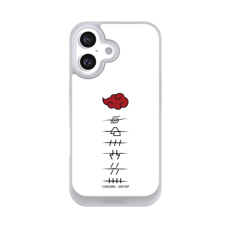iPhone 16 NIVOpure Akatsuki Mitgliedersymbole Weiß