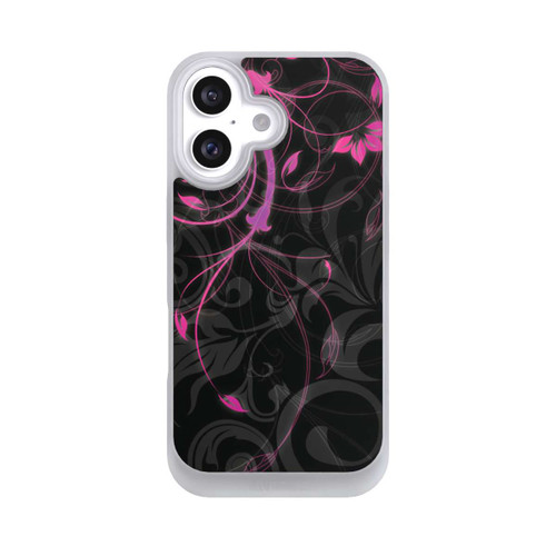 Apple iPhone 16 NIVOpure Schwarze und rosa Herbstblumen