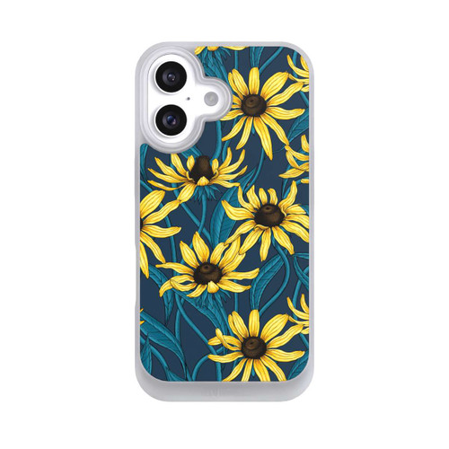 Apple iPhone 16 NIVOpure Sonnenblumen auf Blauem Hintergrund