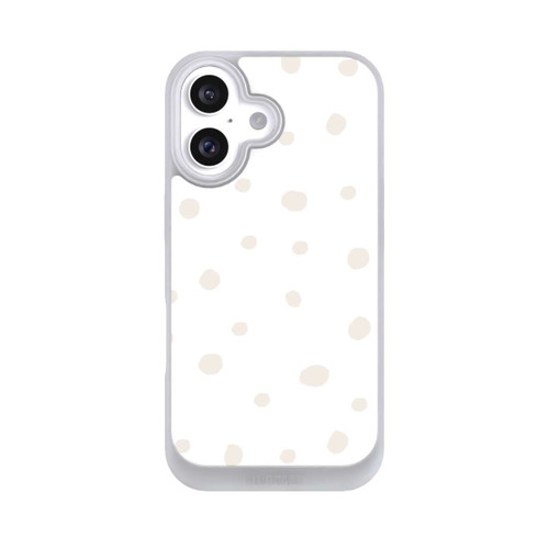 Apple iPhone 16 NIVOpure Punktmuster Weiß Braun