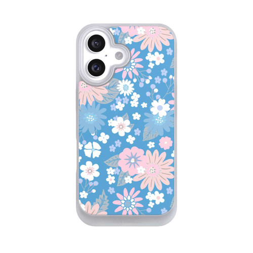 Apple iPhone 16 NIVOpure Wildblumen Muster Blau