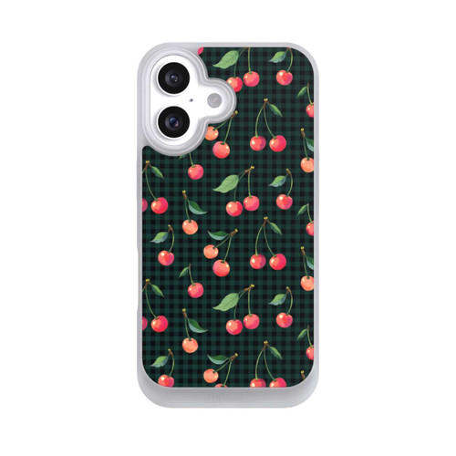 Apple iPhone 16 NIVOpure Cherries and Green Gingham