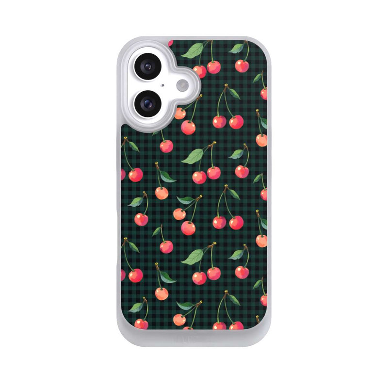 iPhone 16 NIVOpure Cherries and Green Gingham
