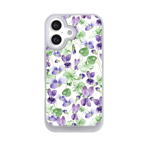 Apple iPhone 16 NIVOpure Purple Wildflowers Pattern Watercolor