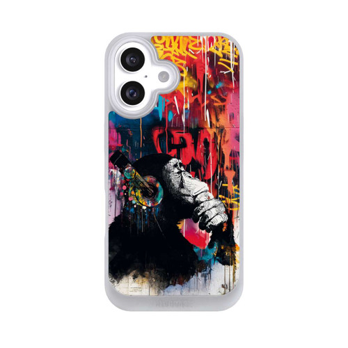  NIVOpure Affe Stereo Kopfhörer Graffiti Street Art Blau