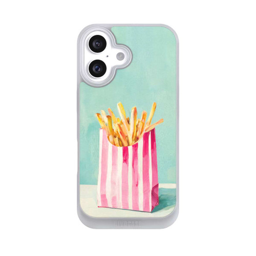 Apple iPhone 16 NIVOpure Retro Pommes Blau Watercolor