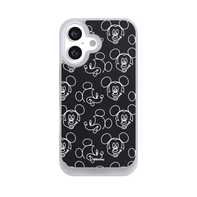 iPhone 16 NIVOpure Disney Mickey Muster Schwarz