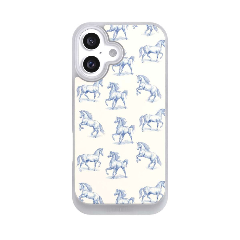 iPhone 16 NIVOpure Horses Pattern Toile de Jouy mit KI