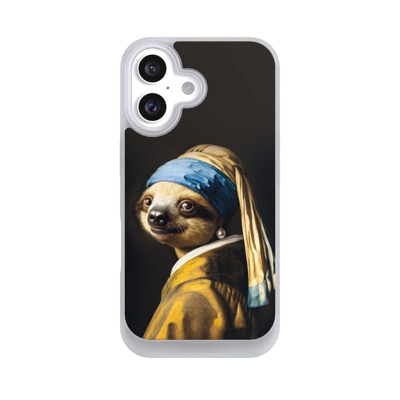iPhone 16 NIVOpure Faultier mit dem Perlenohrring
