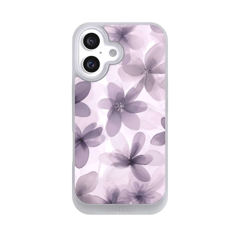 iPhone 16 NIVOpure Fliederfarbenes Blumenmuster mit KI